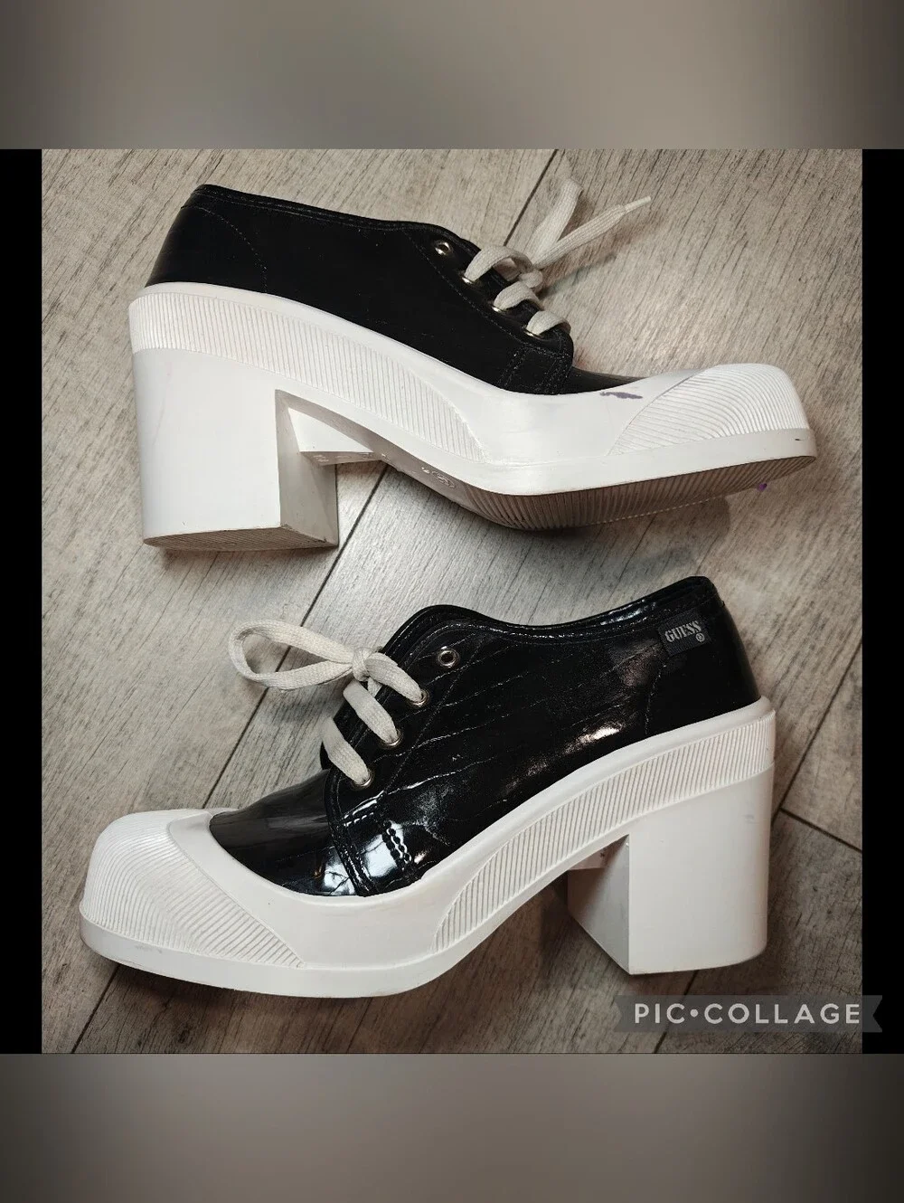 🖤🤍Rare Vintage 1990s GUESS Chunky Platform Sneaker Oxfords🤍🖤